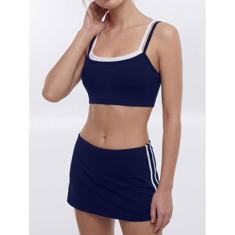 ropa interior deportiva al aire libre ropa de yoga anti-fuerte vestido corto chaleco con cojín de pecho bra de fitness conjunto de pantalones cortos