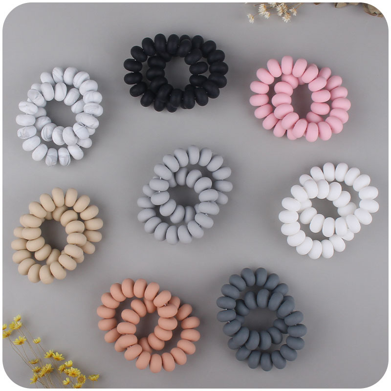 Bebé suministros pulsera mordedor juguete calmante bebé creativo cuentas de silicona mordedura pegamento molar sonajero juguete
