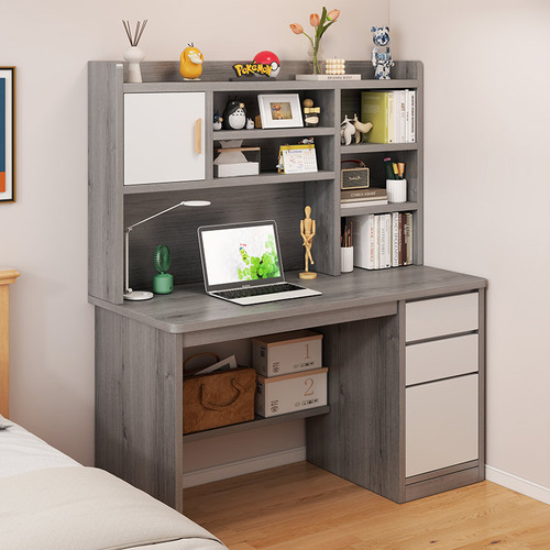 G3YN Study Desk, Student Home Bookshelf, Bookcase, Integrated Computer Desk, Middle School Student Study Writing Desk, Bedroom Homework Desk