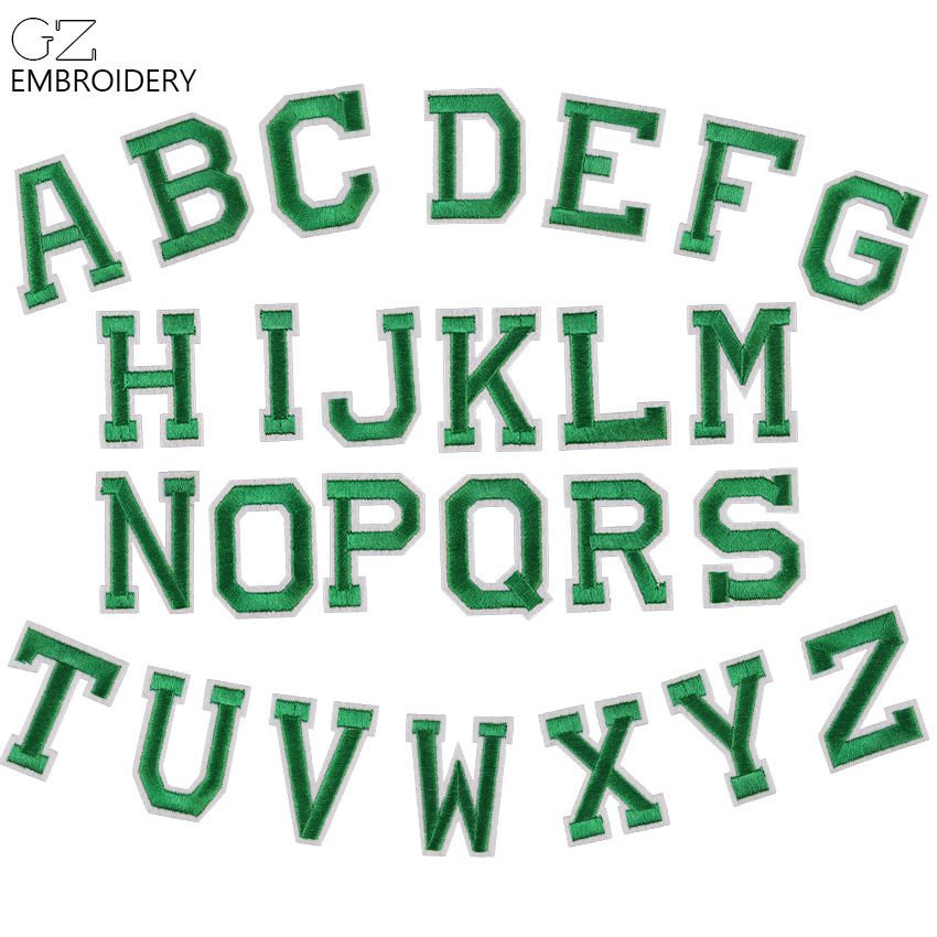 Guanze 26 colorido letras inglesas bordado pegatinas de tela planchado 10 colores opcionales ropa sombrero teléfono caso Accesorios