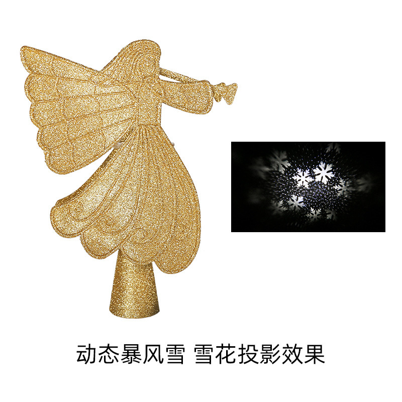 国境を越えたクリスマス雪花五芒星樹頂星クリスマス装飾品ダイナミックled吹雪五芒星投影灯|undefined