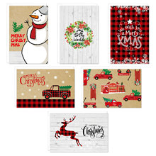 亚马逊圣诞节卡片套装带信封跨境礼物空白手写祝福留言圣诞贺卡