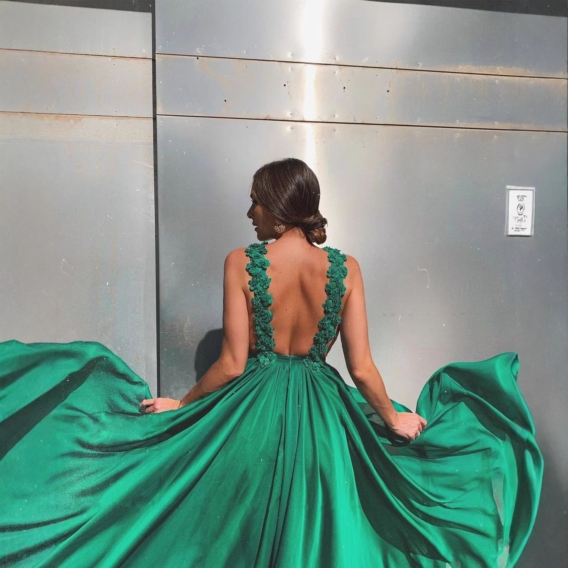 Europa y América Primavera de comercio exterior nueva ropa de mujer vestido deseo Dunhuang sexy vestido Delgado gran swing falda