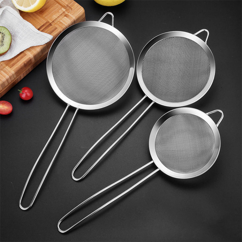 Wide edge twill oil grid kitchen oil scoop soy milk Bird's Nest filter strainer 201 stainless steel strainer flour sieve Wide edge twill oil grid kitchen oil scoop soy milk Bird's Nest filter strainer 201 stainless steel strainer flour sieve