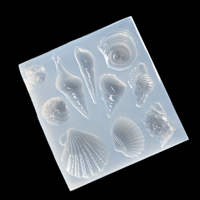 Serie Marina múltiple Concha silicona molde espejo epoxi
