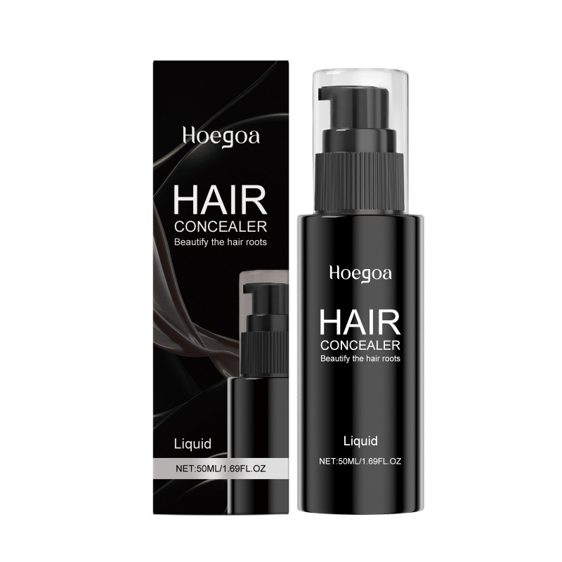 HOEGOA ヘアコンシーラー リキッドヘアブラウンブラック ナチュラルカラー 優しく長持ち お手入れ簡単 さわやかヘアケア剤|undefined