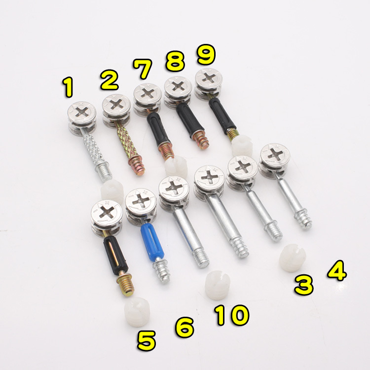 Muebles dos en uno conector de carpintería tornillo montaje Junta cama armario accesorios de hardware tuerca excéntrica rueda