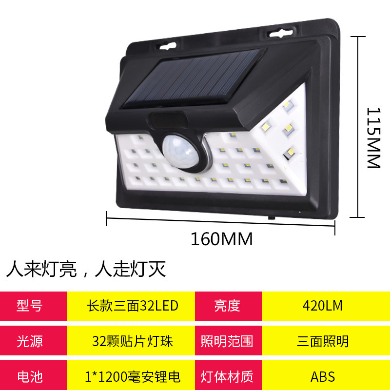 Hogar lámpara solar fluorescente lámpara de jardín solar al aire libre Cuerpo Humano inducción lámpara de pared jardín Villa ciervos Otros