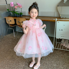 Ladies' Traditional Style Summer Dress 2024 New Princess Dress for Little Girls, Qipao Style Dress for Baby, Baby's New Chinese Style Dress