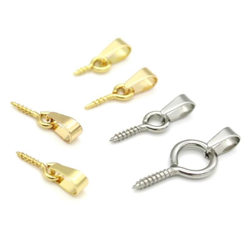 直供不锈钢瓜子扣羊眼钉 闭口羊眼钉项链吊坠托螺纹羊角钉现货