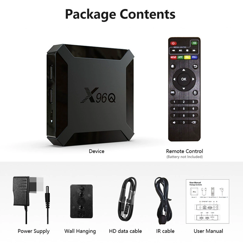 X96q Android сетевой набор - ТВ-бокс на базе Allwinner H313 Android 10.0 2Г/16Г 4K