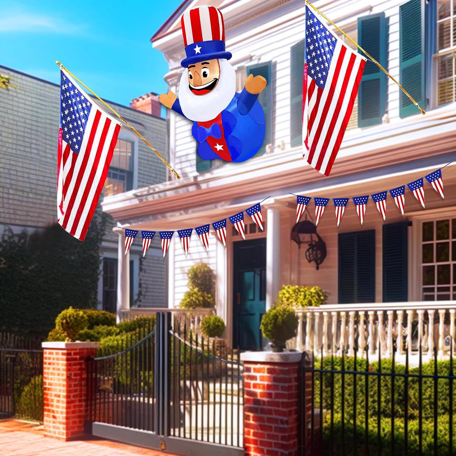 4 Ft Uncle Sam Lean Out from W