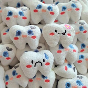 Cute Plush Teeth Cartoon Plush Animal DIY Accessories Decorative Accessories Hat Clothing Accessories Socks Hair Accessories