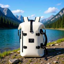 30L PVC防水背包户外旅游休闲露营白色背包