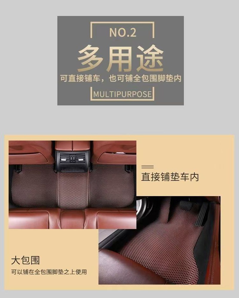 Cuttable Universal Car Floor Mats, Waterproof, Non-Slip, Wear-Resistant Pvc Roll Material, Latex Silicone Rolling Ball Floor Mats, Universal