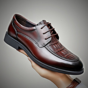Genuine Leather Men's Shoes, First Layer Cowhide, Autumn Formal Wedding Shoes, Men's Business Casual Leather Shoes, Gentleman's Non-Slip Pure Leather