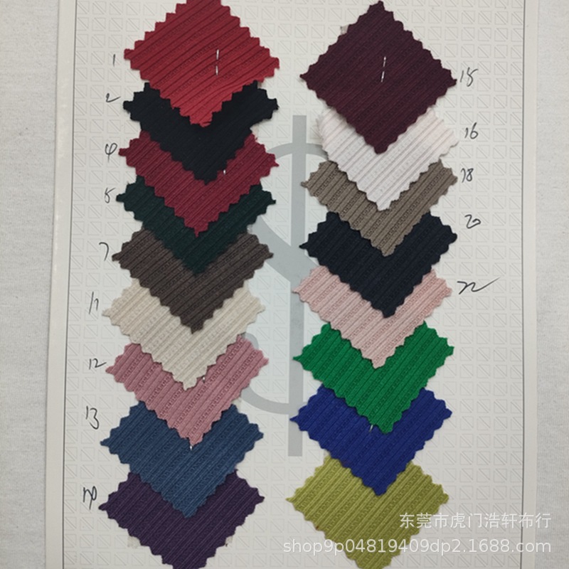 不规则坑条罗纹麦穗条提花布 230g涤纶弹力坑条打底螺纹布 时装料