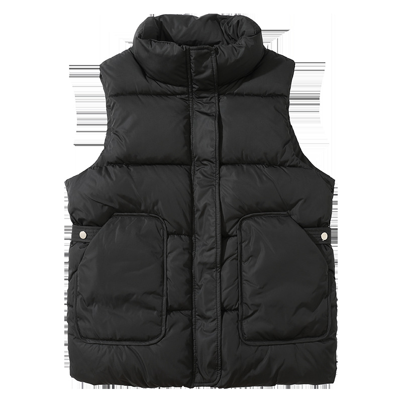 Gran chaleco de algodón de plumón para mujeres otoño y invierno corto grueso ropa de pan nuevo chaleco coreano chaqueta de caballo chaqueta de moda