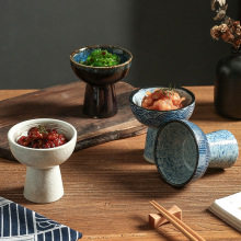 日式复古陶瓷雪糕杯高颜值个性雪糕杯创意摆盘甜品糕点盘餐厅家用