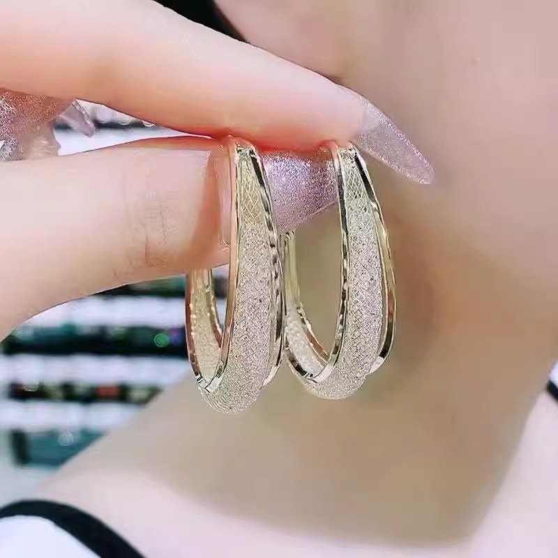 F300-A(골드 메쉬 귀걸이) 1쌍