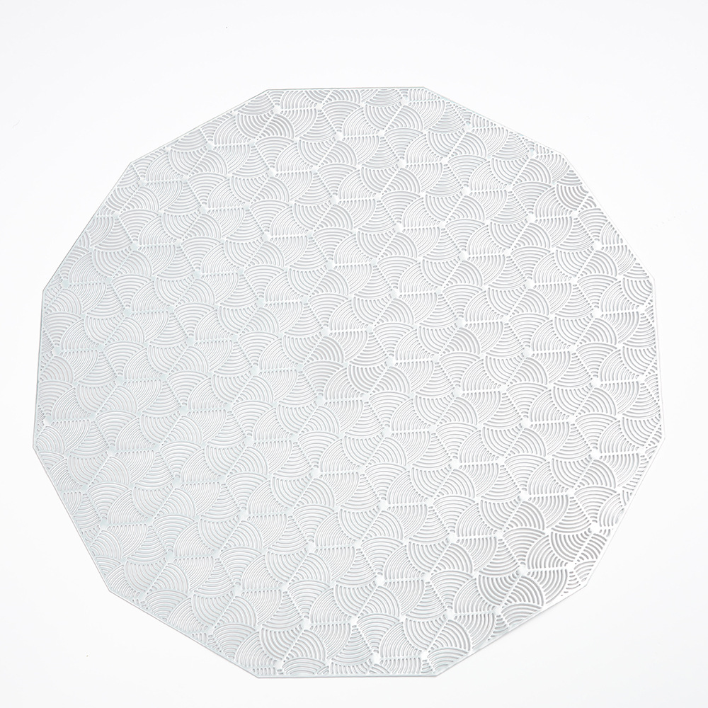 Polígono bronceado mantel hueco de oro y plata hexagonal antideslizante estera de la tabla de montaña estera de aislamiento decorativo occidental al por mayor