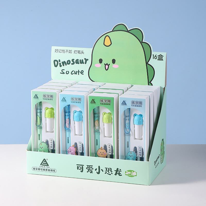cartoon plastic black erasable pen