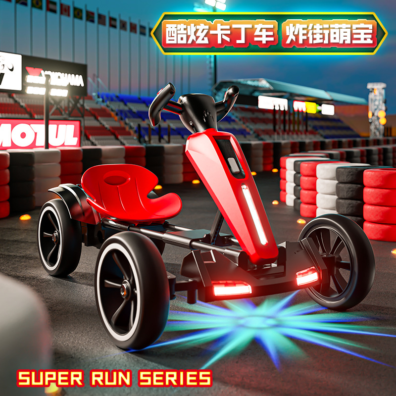 Kart eléctrico infantil para niños de 2 a 6 años con control remoto, plegable, ligero y sin instalación