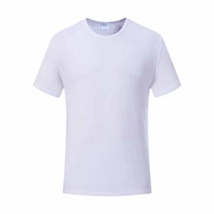 Modal Adult White Crewneck T-shirt Work Clothes Men's and Women's Summer Short-sleeved Corporate Team Advertising Shirt