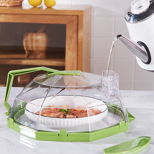 Microwave oven heating cover, universal meal cover, splash-proof and oil-proof kitchen household high temperature resistant transparent food preservation cover