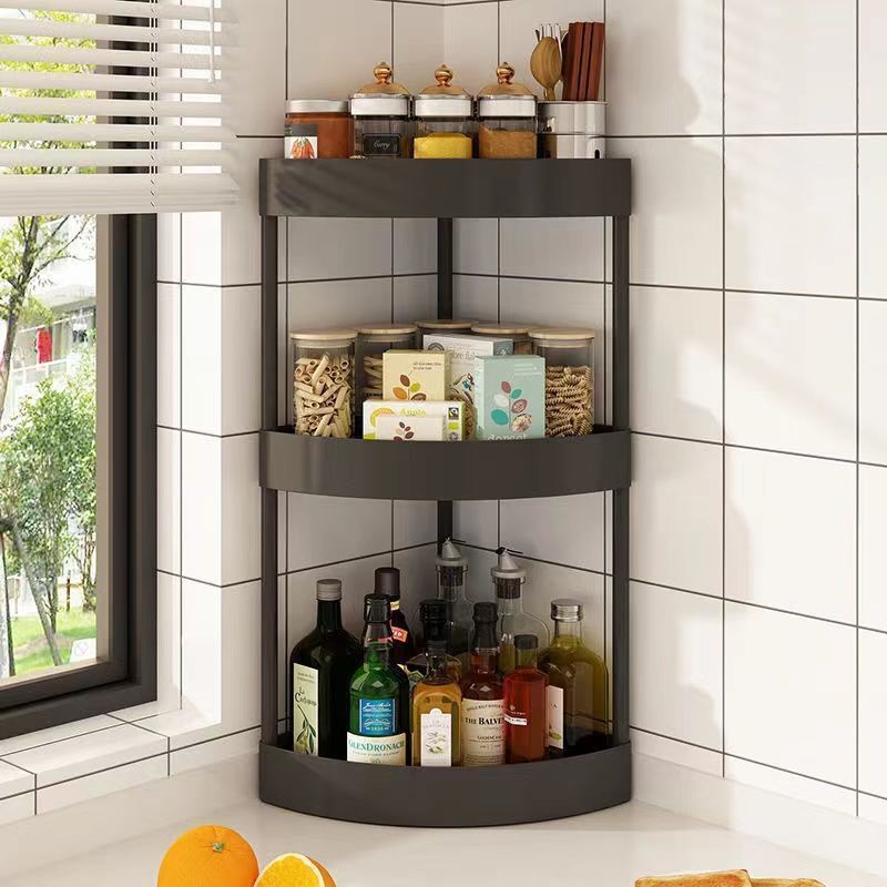 Bathroom Storage Rack Corner Rack Floor-to-ceiling Toilet Bathroom Triangular Corner Storage Rack Sandwich Multi-layer Kitchen