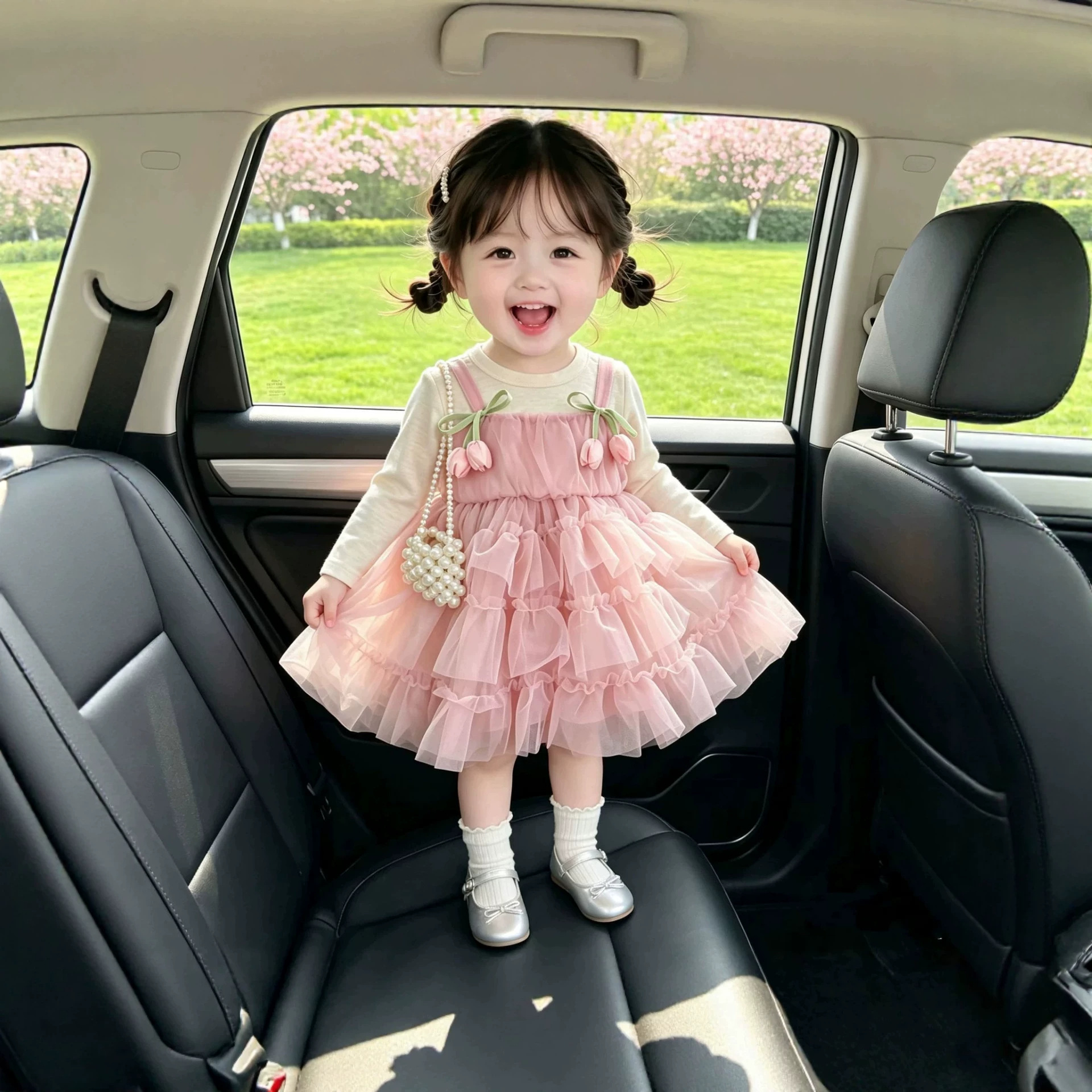 2026 Stylish Mesh Dress for Girls, New Long-Sleeved Princess Tulle Dress, Super Fairy-like Children's Formal Wear