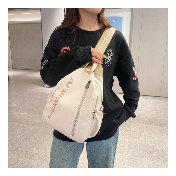 Cross-border women's multi-functional backpack, canvas chest bag, single-shoulder crossbody bag, multi-layered casual large-capacity bag undefined