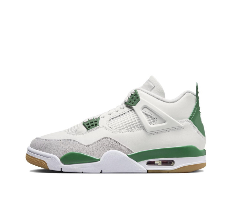 aj4 ホワイトセメントバスケットボールシューズトレンディなレトロな絶妙なディテールミッドトップホワイトグレー紳士靴第一層牛革レトロな女性の靴|undefined
