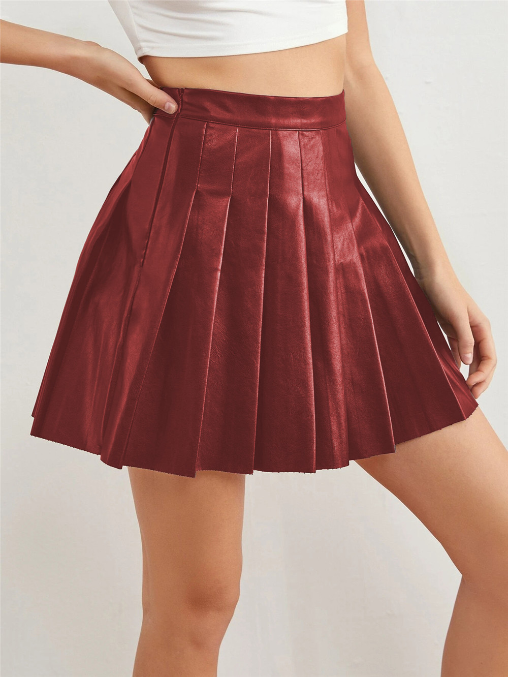 Pleated Short Sexy High Waist Skirt NSQY63664