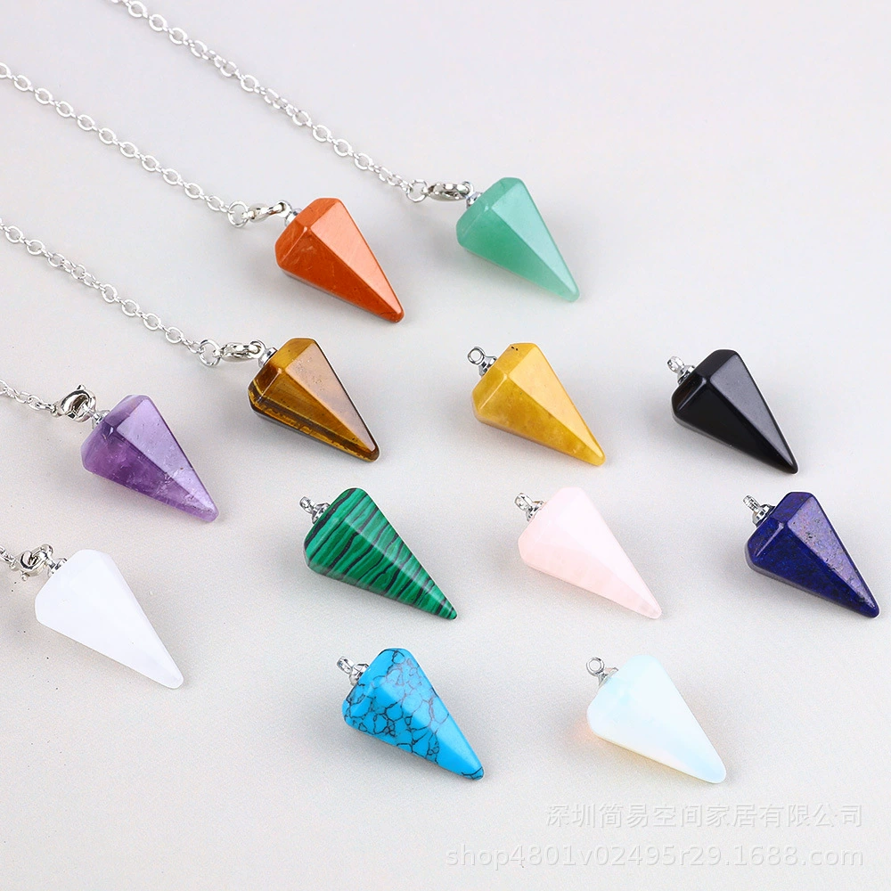 Трансграничный новый натуральный камень шестиугольная колонна подвеска конический грань