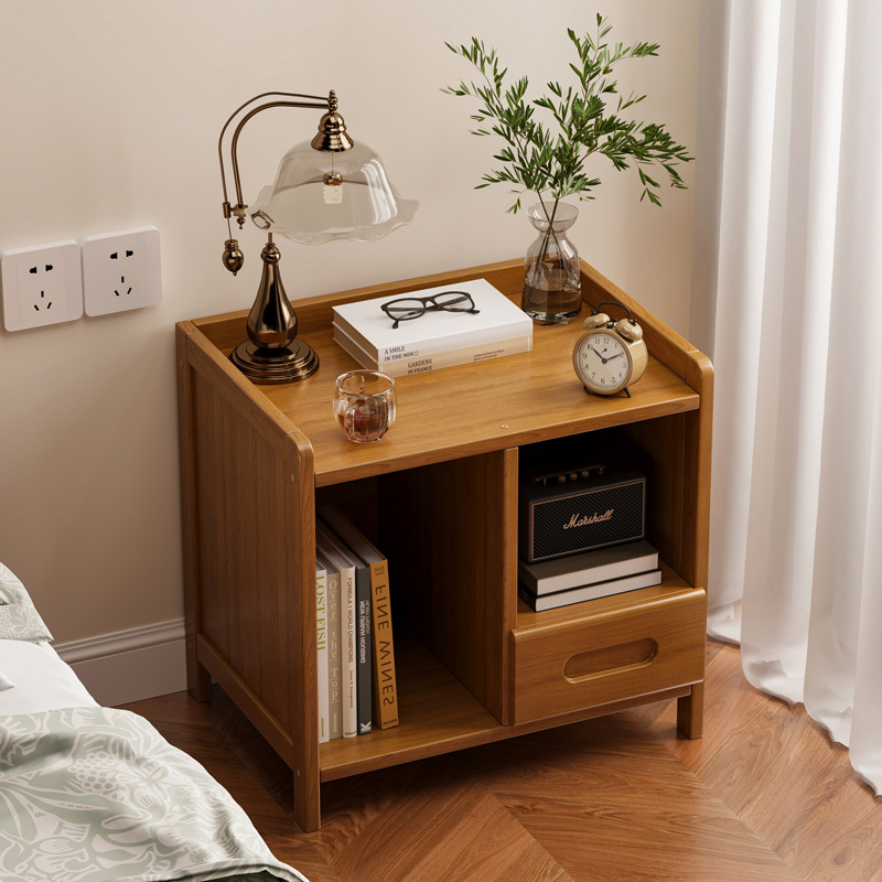 Tabina de cabezal de cama simple con extracción y almacenamiento estante de almacenamiento pequeño gabinete lateral junto a la cama para dormitorio doméstico de alquiler