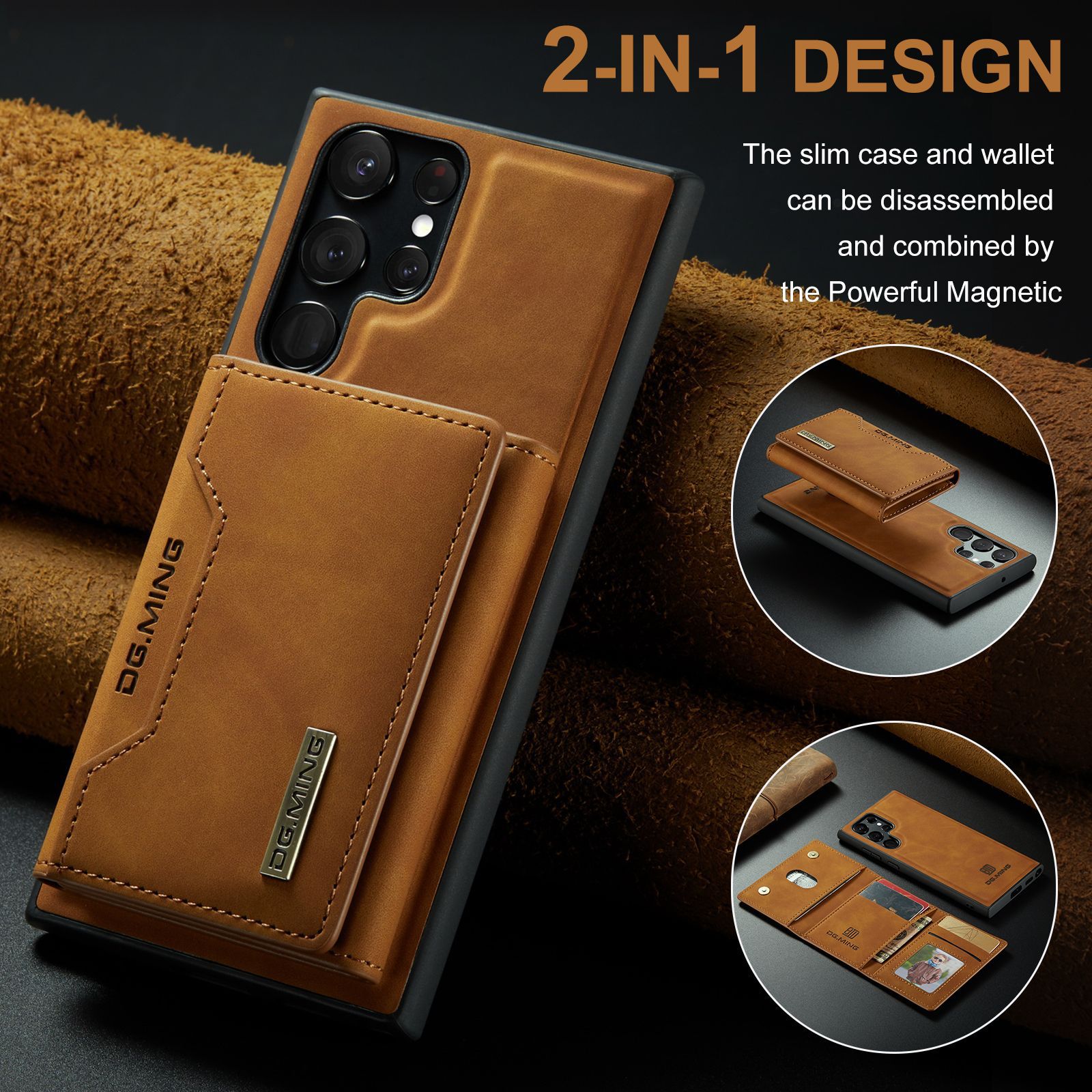 Vintage Style Solid Color Pu Leather  Phone Cases display picture 1