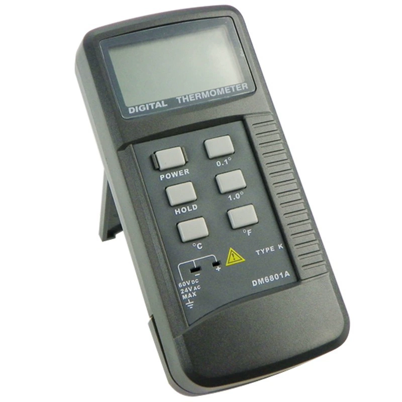 DM6801A цифровой термометр контактный термометр прибор для измерения температуры цифровой дисплей одноканальный термометр