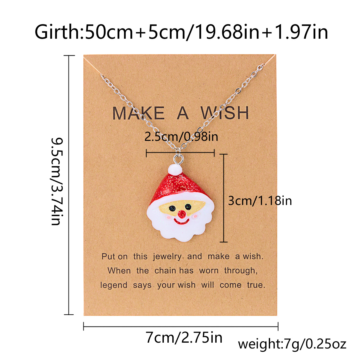 9g Weight Christmas Festival Pendant Necklaces Christmas Wholesale 6