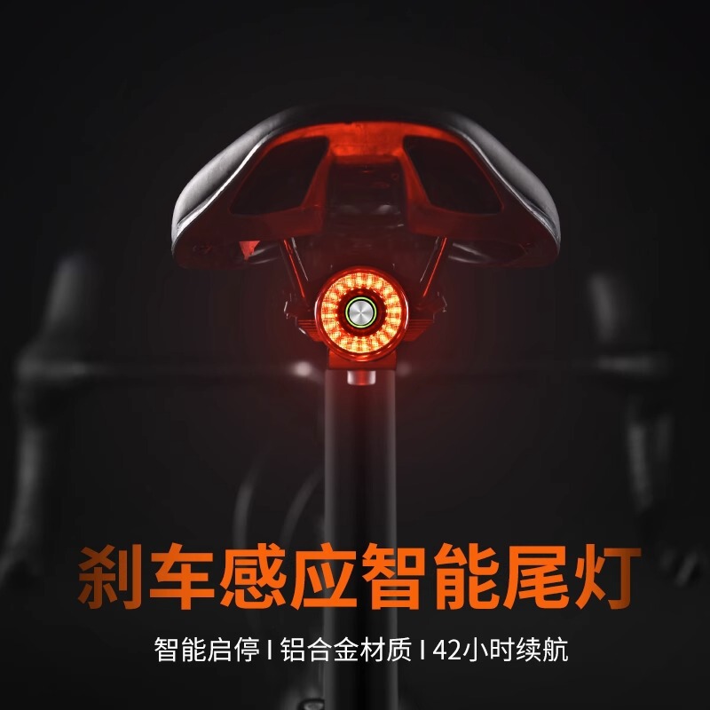 Lumaiwei テールライト SR1 自転車ナイトライディングリアテールライトインテリジェントブレーキセンシングマウンテンロードバイクライディング用品|undefined