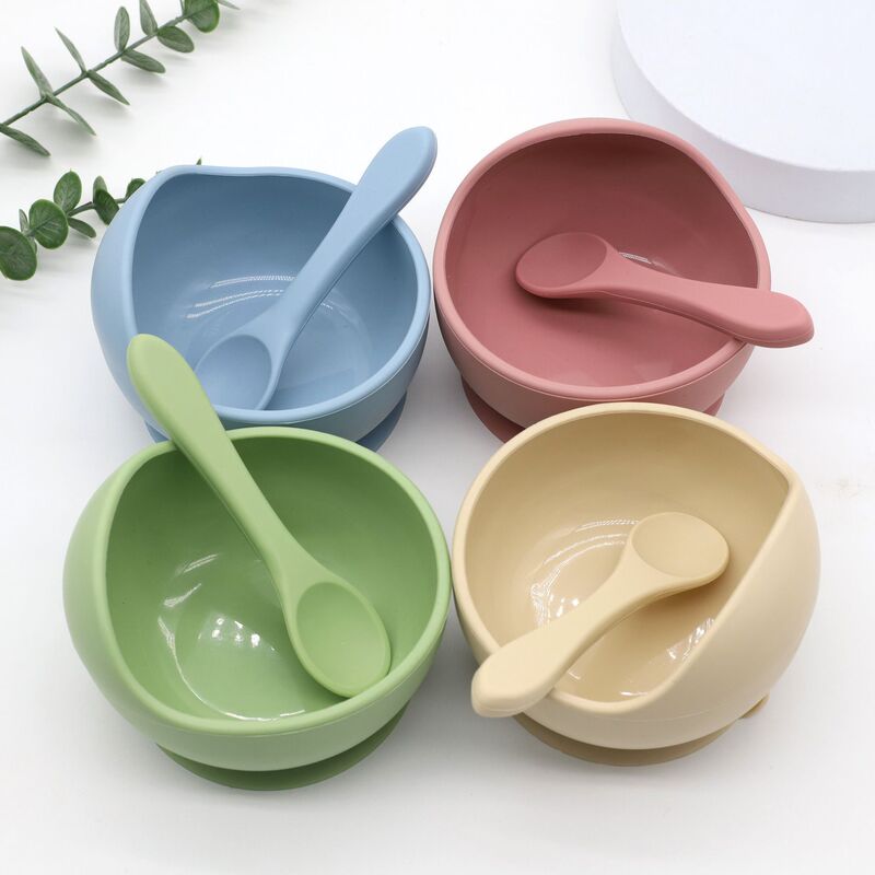 Baby Bowl Silicone Food Supplement Bowl Training Children to Eat Independently Anti-Fall and High Temperature Resistant Tableware Set Set Aliexpress