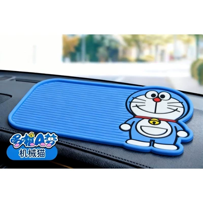 New Car Anti-Slip Mat, Cute and Fun Cartoon Multi-Functional Anti-Slip Mat, Car Dashboard Decoration and Storage Mat (Anti-slip mat) - blue-fatty