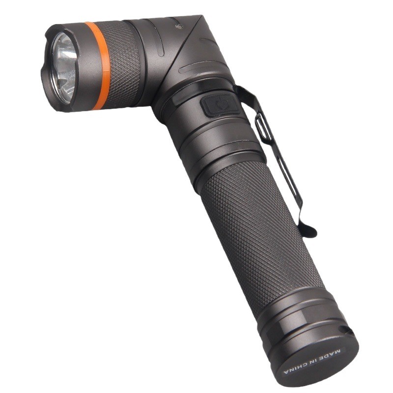 Cross-border XPG rojo Blanco verde luz fuerte luz USB Pantalla de alimentación de carga imán coche de 90 grados codo pluma hebilla linterna