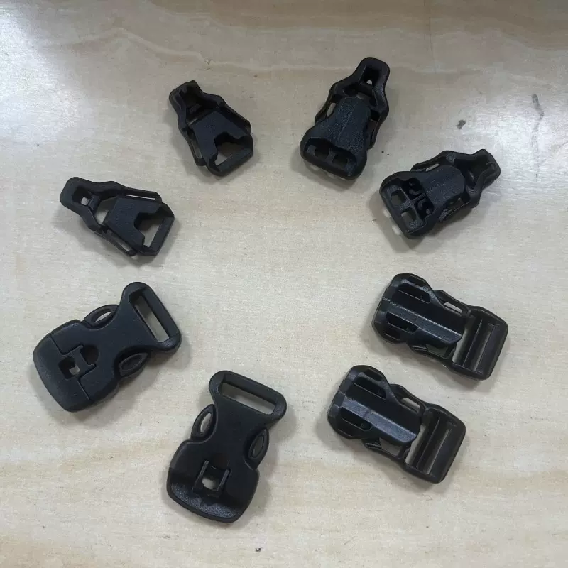 户外塑造料圆绳扣背包DIY捆邦挂绳插扣蜘蛛网插扣织带转绳子母扣