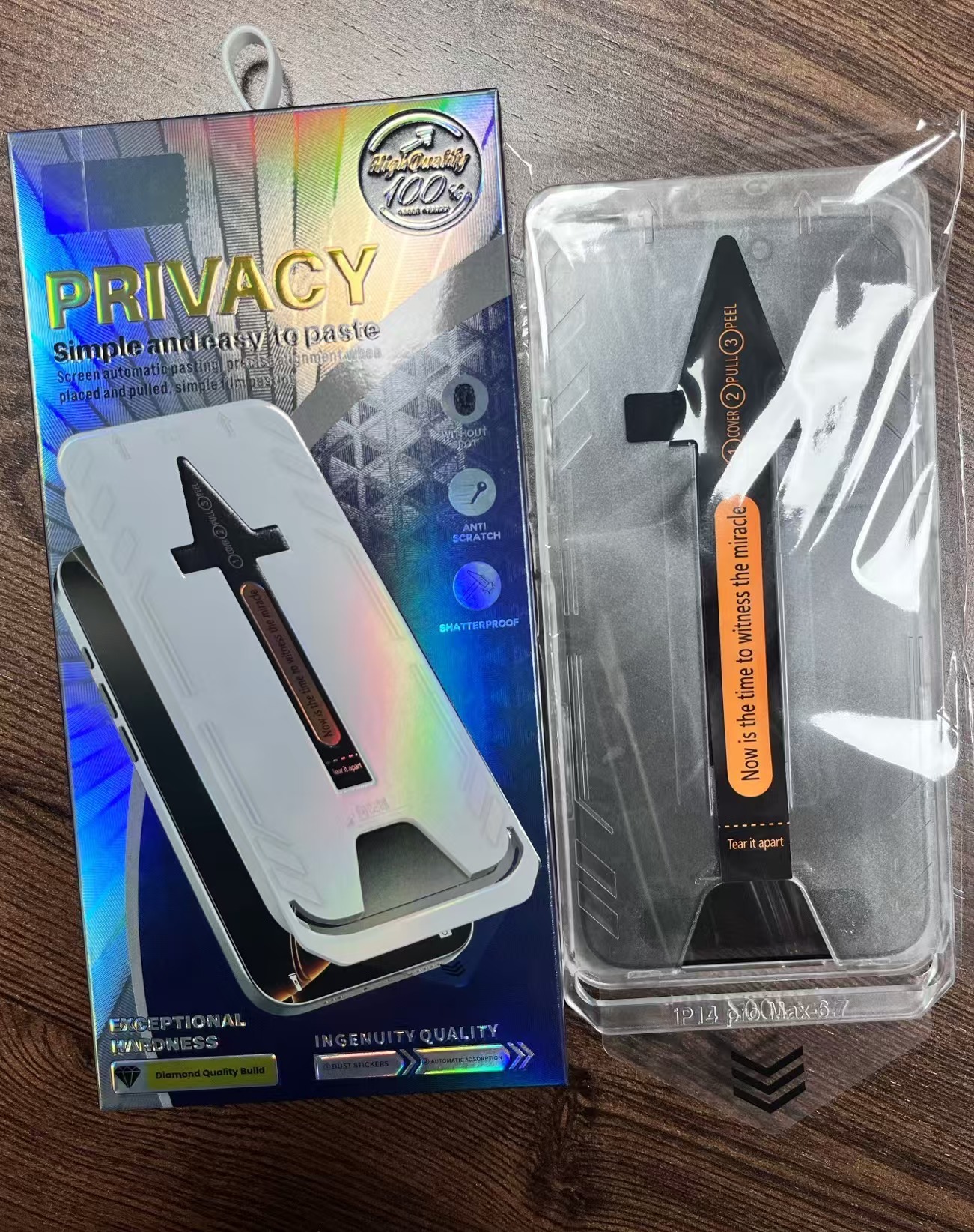 Película endurecida sin polvo para iPhone 17 ProMax, película de pantalla completa para Apple 17 / 15 película de prevención de la vista