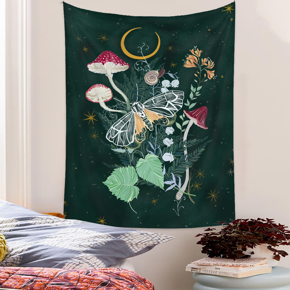 Bohemian Tapestry Room Decoration Wall Cloth Flower Jungle Painting Wholesale Nihaojewelry display picture 4