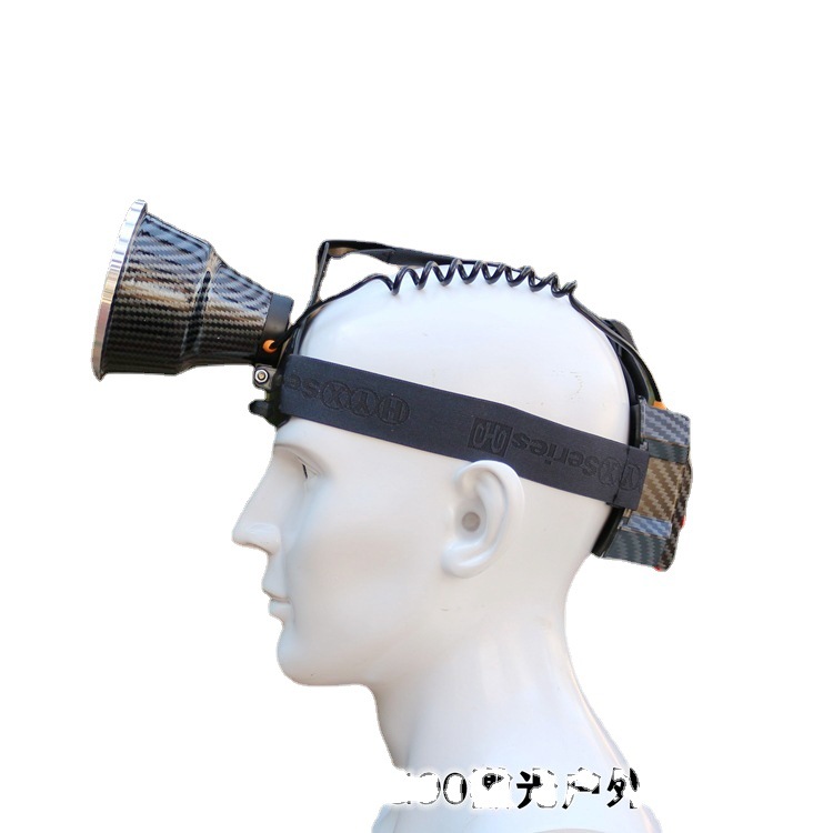 Mingxu G98 faro de fibra de carbono súper brillante y brillante lámpara de minero carga USB faro inteligente para exteriores de emergencia