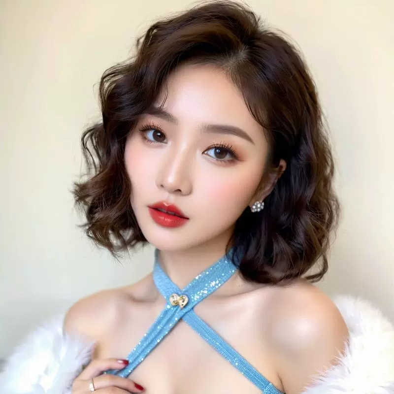 狂飙大嫂同款假发女短发港风短卷发造型化纤整顶头套厂家现货批发