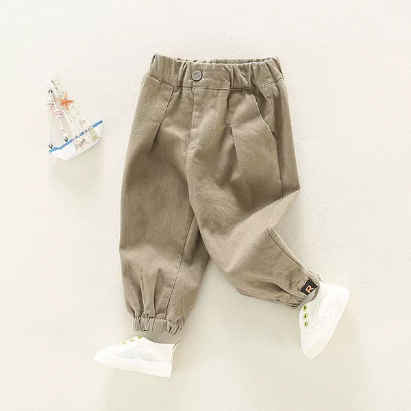 Khaki R pants spring and autumn