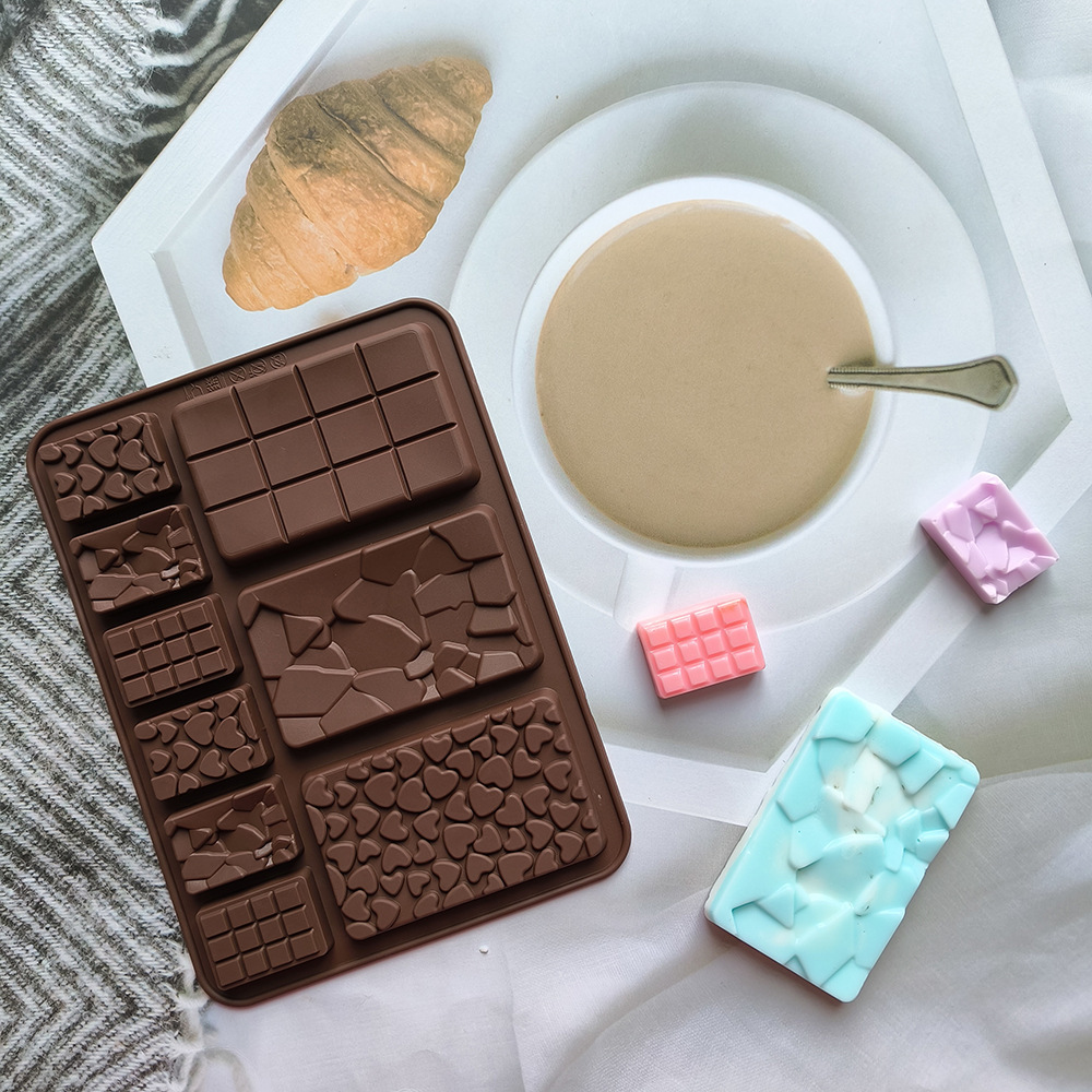 Tamaño de piezas de amor 171 molde de chocolate molde de silicona DIY pequeño amor molde de pastel de waffle